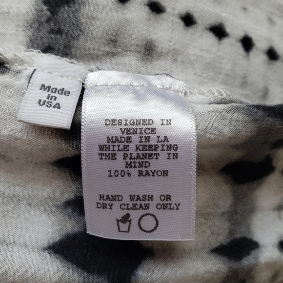 Flynn Skye The Market Maxi Dress Black White Dot Stripe Print Size Large - Picture 11 of 13